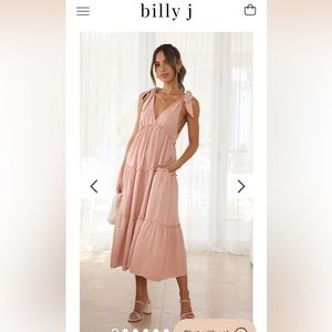 New! Tags on! Billy j. Carla Midi Dress - Blush